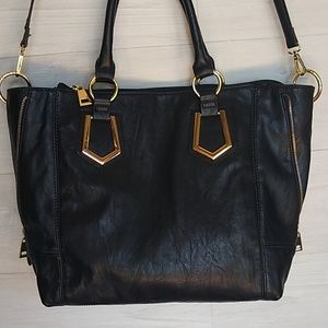 💝Apt.9💝Black/Gold💝Faux Leather Tote Crossbody EUC